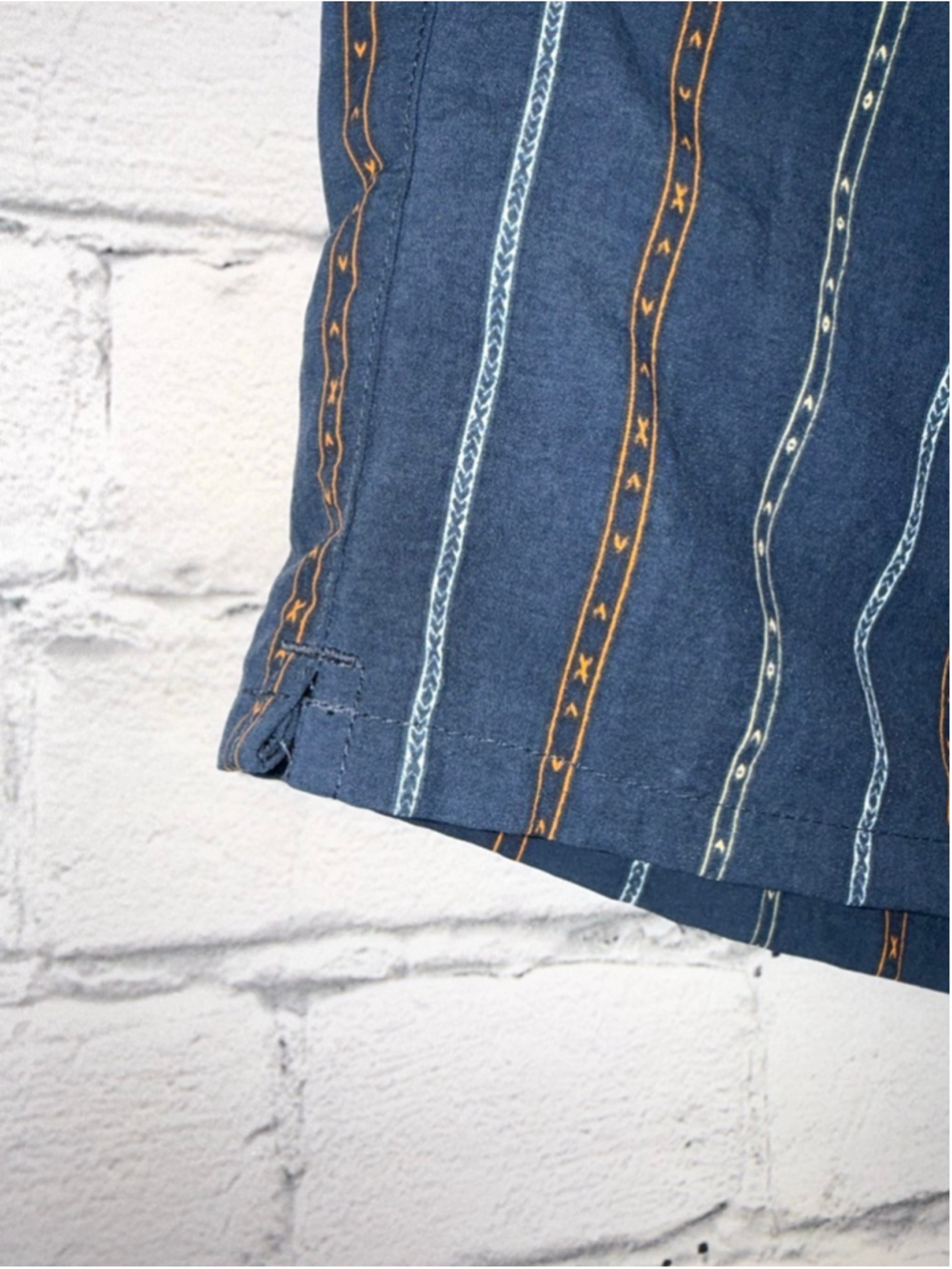 Men's Prana Shorts size XS Indio Heritage Shorts Aztec Print Blue 5' Inseam - Picture 8 of 14
